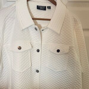 Vintage 2X  farm  quilted utility snap button-up Jacket pockets  field chore
